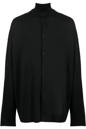 TRANSIT Band-collar cotton shirt