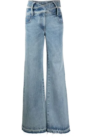 MONSE Criss-cross high-rise wide-leg jeans