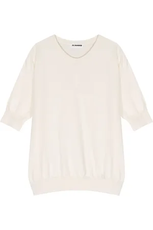Jil Sander Ribbed-trim cotton T-shirt