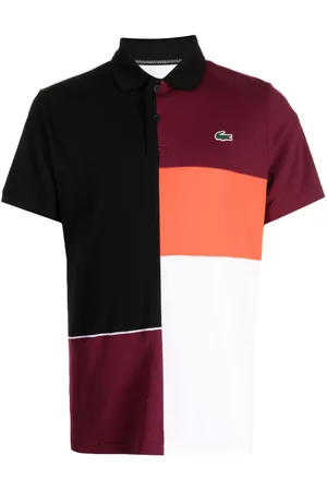 Lacoste Logo-appliqué colour-block polo shirt