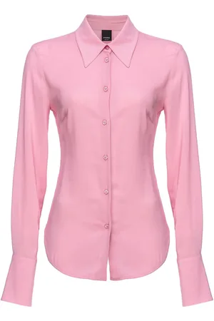 Pinko Spread-collar semi-sheer shirt
