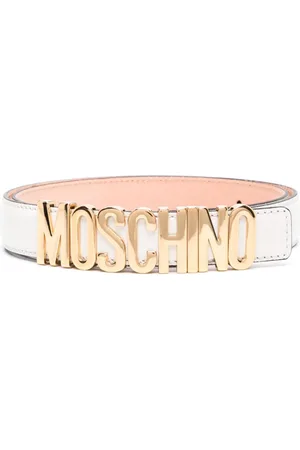 Moschino Logo-lettering leather belt