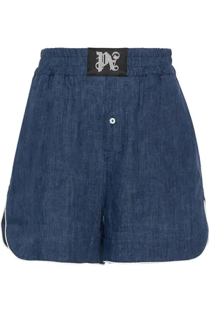 Palm Angels Monogram-motif linen boxer shorts