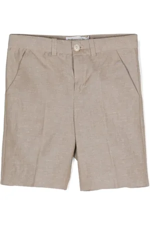BONPOINT Mélange-effect mid-rise shorts