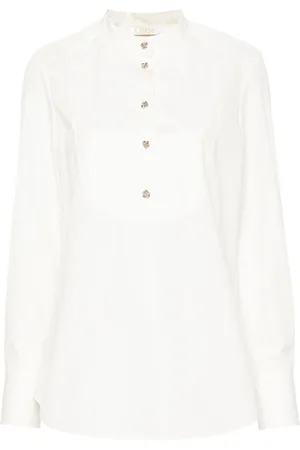 Chloé Sculpted-buttons cotton shirt