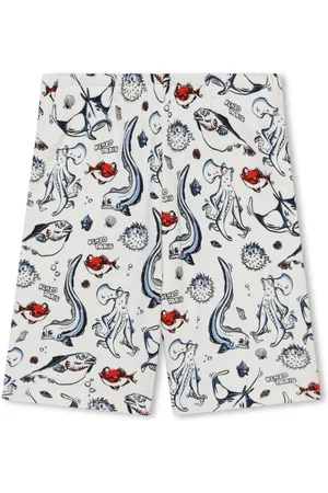 Kenzo Graphic-print cotton bermuda shorts