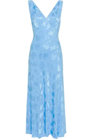 RIXO London Sandrine V-Neck Midi Dress
