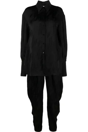 The Attico Logo-jacquard satin jumpsuit