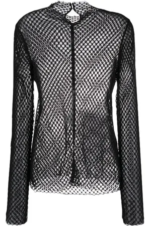Totême Diamond-lace sheer top