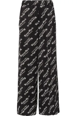 Kenzo Logo-print twill trousers