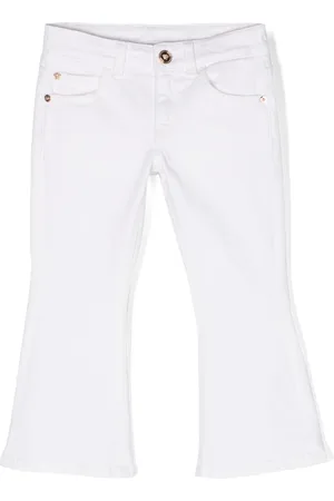 VERSACE Logo-patch flared jeans