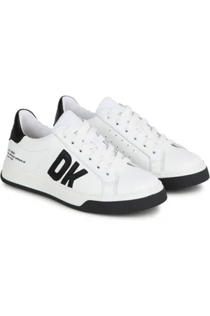 DKNY Logo-print leather sneakers