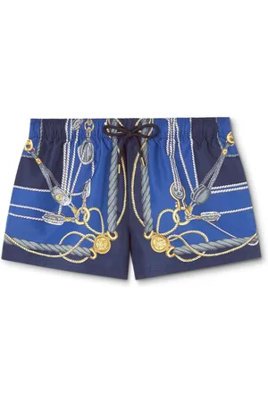 VERSACE Nautical graphic-print swim shorts