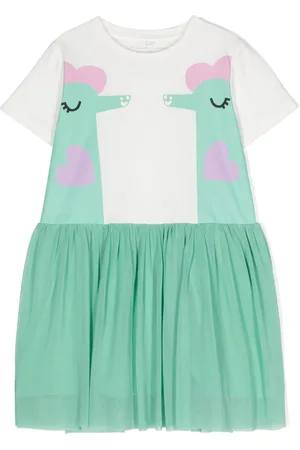 Stella McCartney Seahorse-print organic-cotton dress