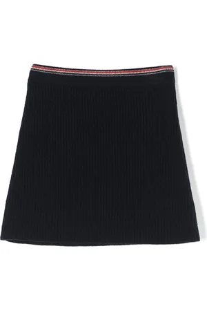 Thom Browne Ribbed-knit A-line miniskirt