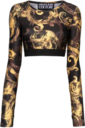 VERSACE Watercolour Couture crop top