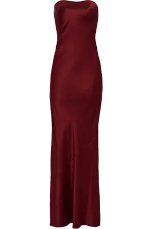Retrofete Keaton silk strapless gown