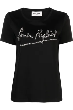 Sonia by Sonia Rykiel Logo-embellished cotton blend T-shirt