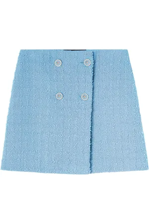 VERSACE Tweed high-waist skirt