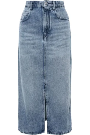 Isabel Marant Tilauria stonewashed denim skirt