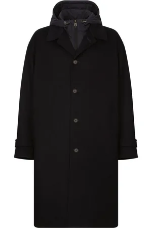 Dolce & Gabbana Hooded single-breasted coat