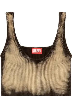 Diesel M-Deidra bleached-effect crop top