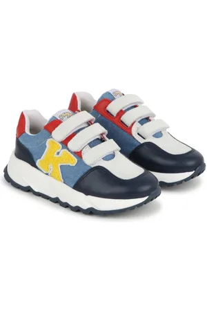 Kenzo Logo-patch leather sneakers