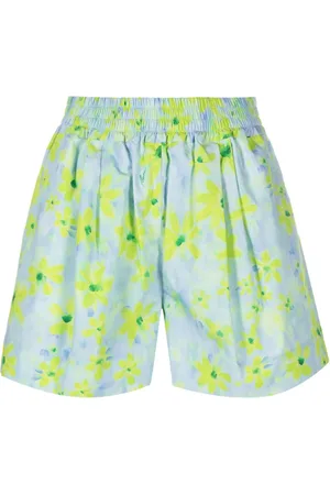 Marni Watercolour floral-pattern cotton shorts