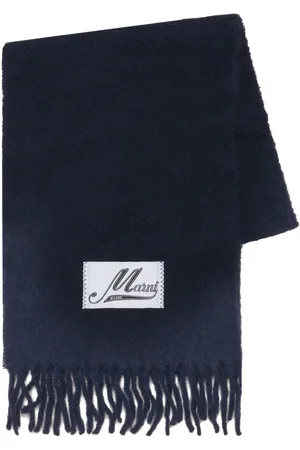 Marni Logo-appliqué alpaca scarf