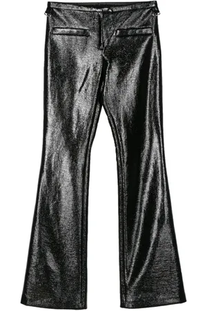 Courrèges Snaps Vinyl flared trousers