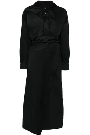 Diesel Long-sleeved hooded wrap dress