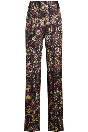 Etro Twill-print straight-legged trousers