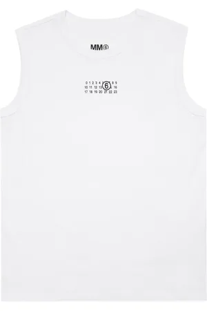 Maison Margiela Numbers-logo cotton jersey tank top