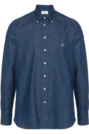 Etro Paisley washed denim shirt