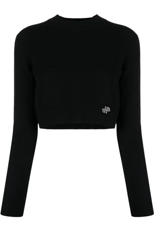 Patou Logo patch cropped jumper