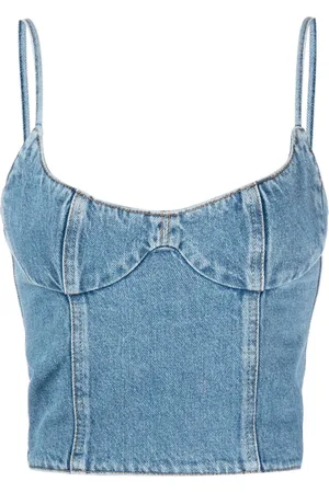 MAGDA BUTRYM Corset denim tank top
