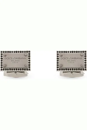 Dolce & Gabbana Logo-engraved rectangle-shape cufflinks
