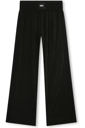 DKNY Logo-appliqué pleated trousers