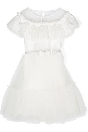 MONNALISA Ruffled tulle dress
