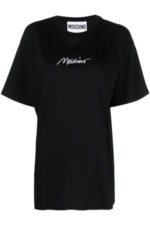 Moschino Logo-embroidered cotton T-shirt