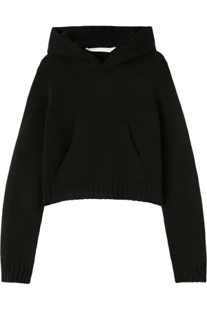 Palm Angels Curved-logo wool-blend hoodie