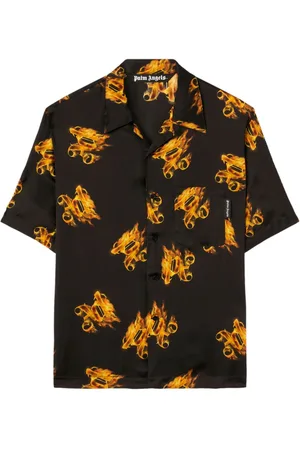 Palm Angels Burning monogram-print shirt