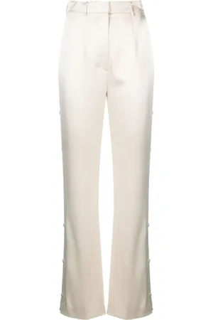 Nanushka Felina side-button satin pants