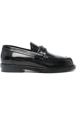 Alexander McQueen Logo-plaque leather loafers