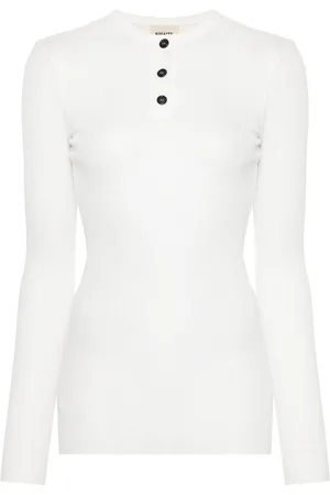 Khaite Fine-ribbed long-sleeve T-shirt