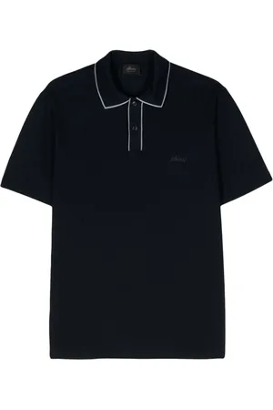 BRIONI Logo-embroidered cotton polo shirt
