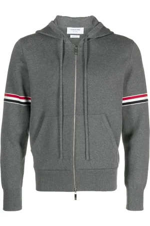 Thom Browne Striped zip-up hoodie