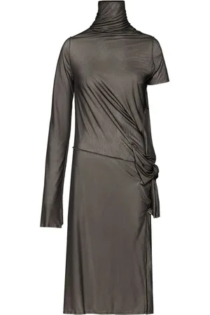Maison Margiela Asymmetric ruched midi dress
