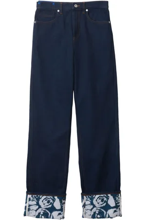 Burberry Logo-patch straight-leg jeans