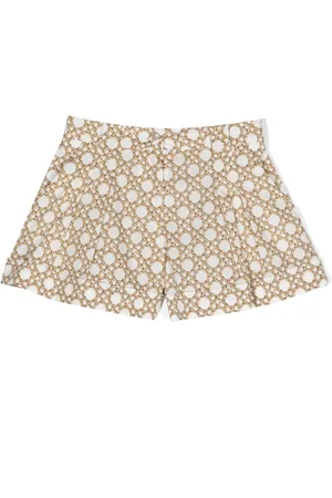 Mimisol Geometric-print cotton shorts